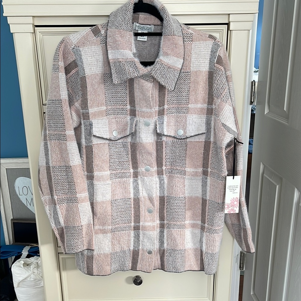 Rachel Zoe Pink and Gray Utility Jacket